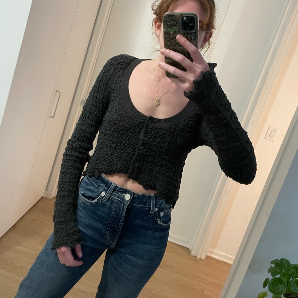 free people cropped cardigan